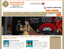 Tablet Screenshot of nachbaliyesangeet.com